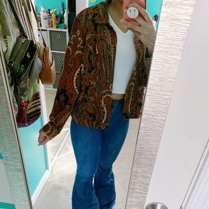 Vintage Paisley Button Jacket